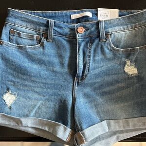 LC Lauren Conrad Cuffed Denim Shorts